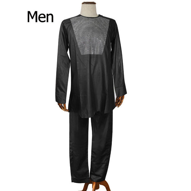 H&D African Couple Clothes Suits Long Dresses For Women Afri