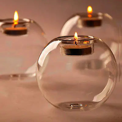 Europe-style Round Hollow Candle Glass