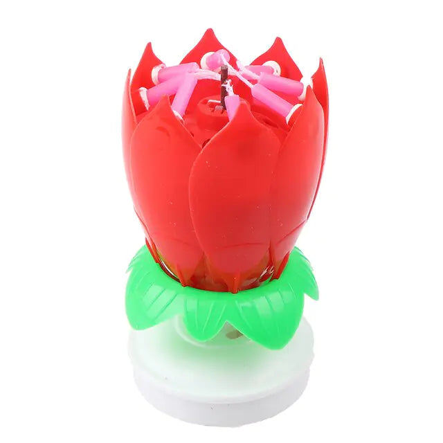 Lotus Music Birthday Candle