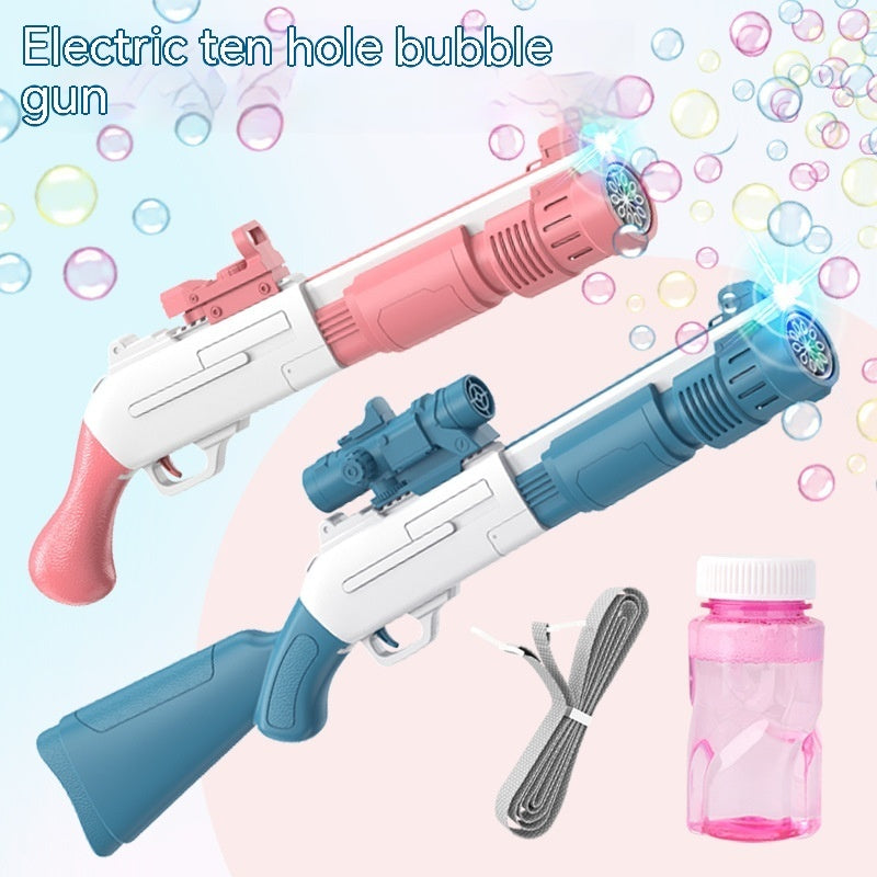 Electric Bubble Gun Children's Automatic Bubble Gatling Outdoor Toy Stall