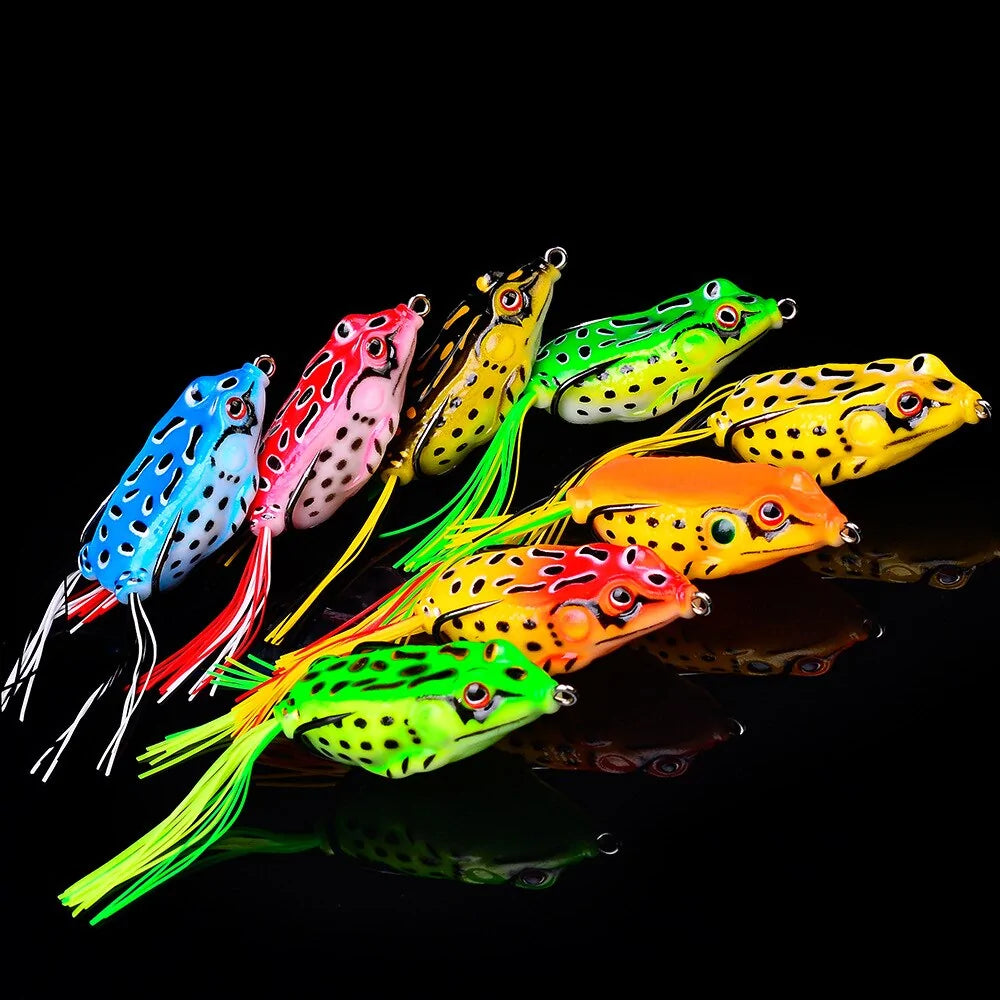 Frog Lure Soft Tube Bait Plastic Fishing Lure with Fishing Hooks